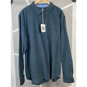 NWT Toad & Co Scouter Corduroy Shirt Men’s XXL Midnight Green Button Down